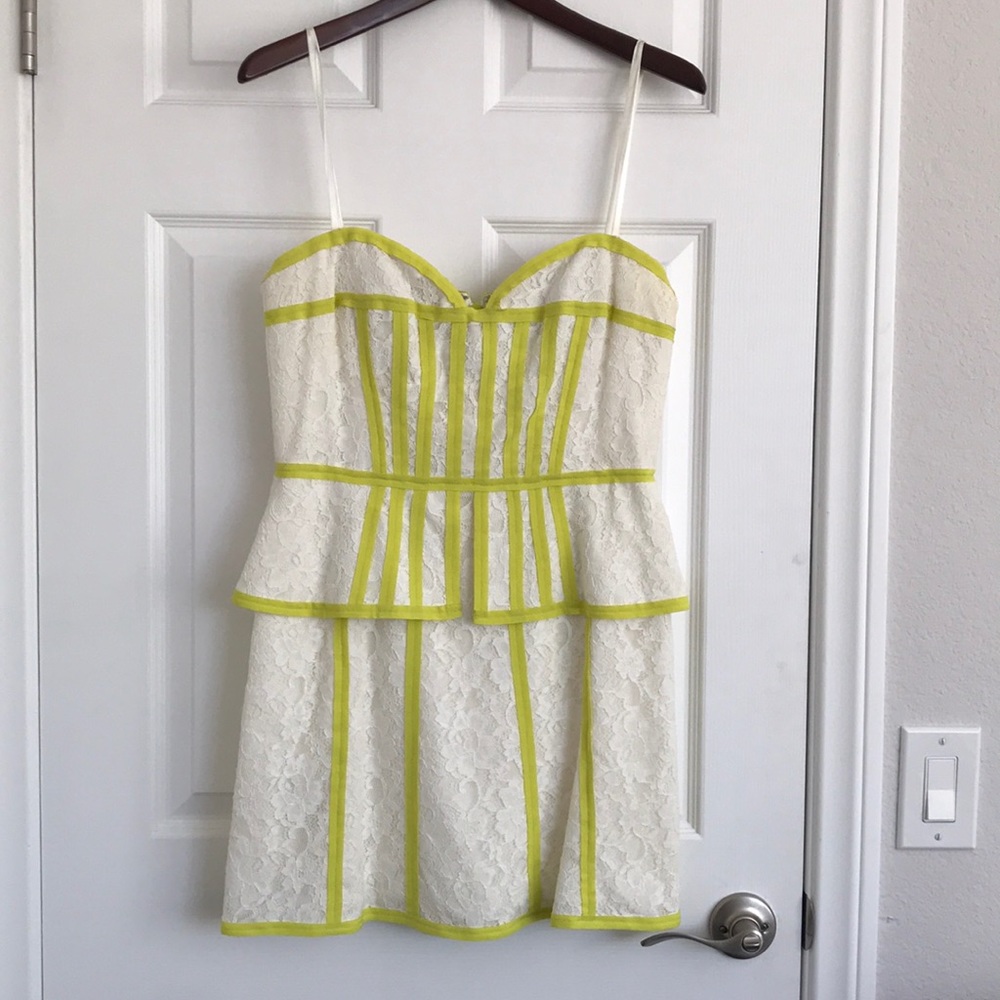 BCBG white lace dress - 10